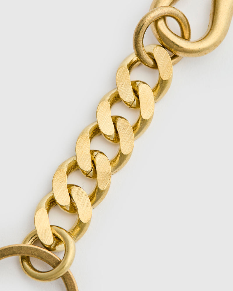 Cut Edge Chain Carabiner in Brass