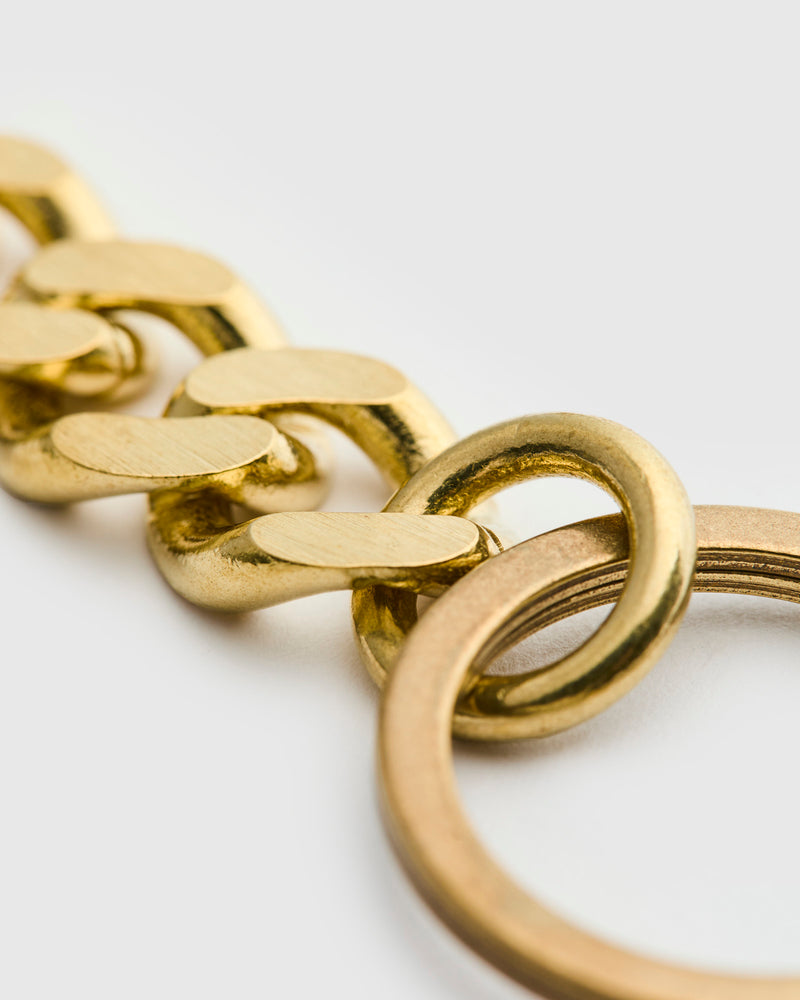 Cut Edge Chain Carabiner in Brass