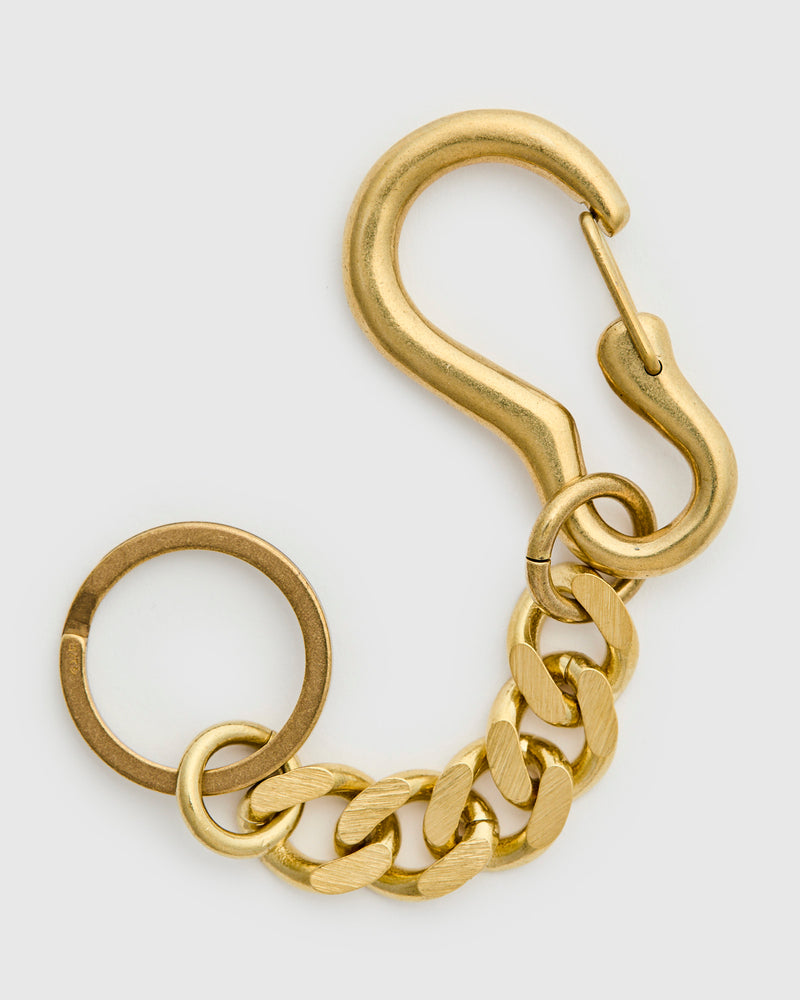 Cut Edge Chain Carabiner in Brass