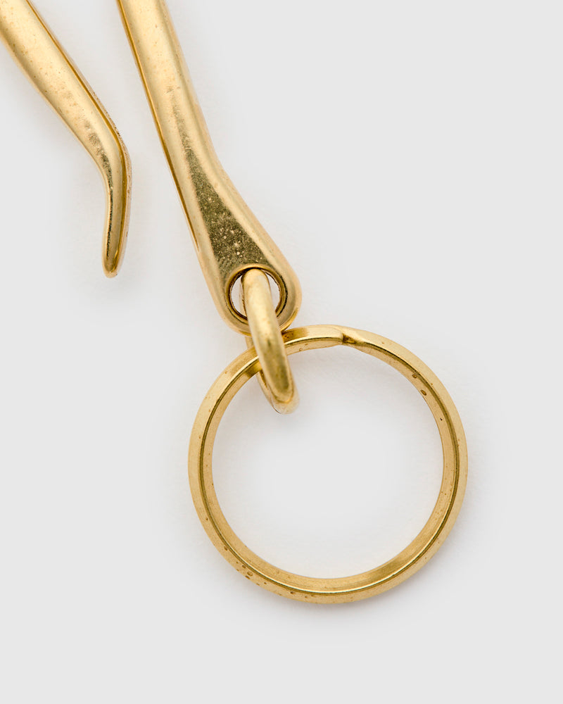 Sand Cast Key Hook in Brass