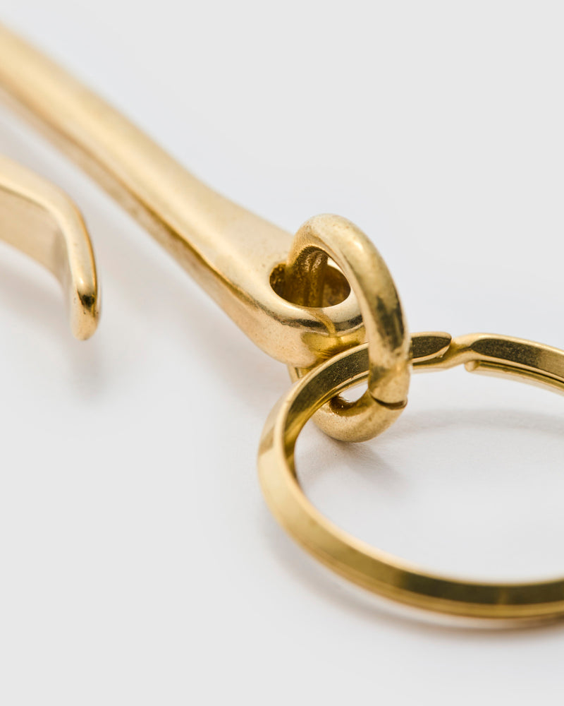 Sand Cast Key Hook in Brass