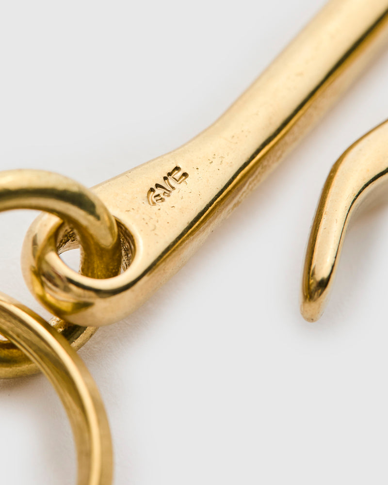 Sand Cast Key Hook in Brass