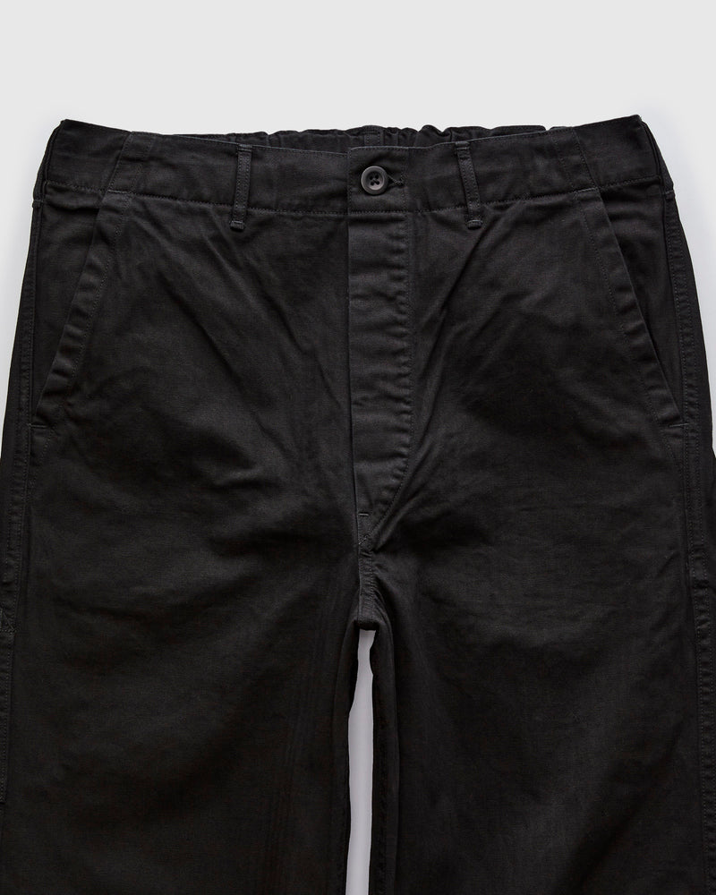 Wide Fit French Work Pants in Black