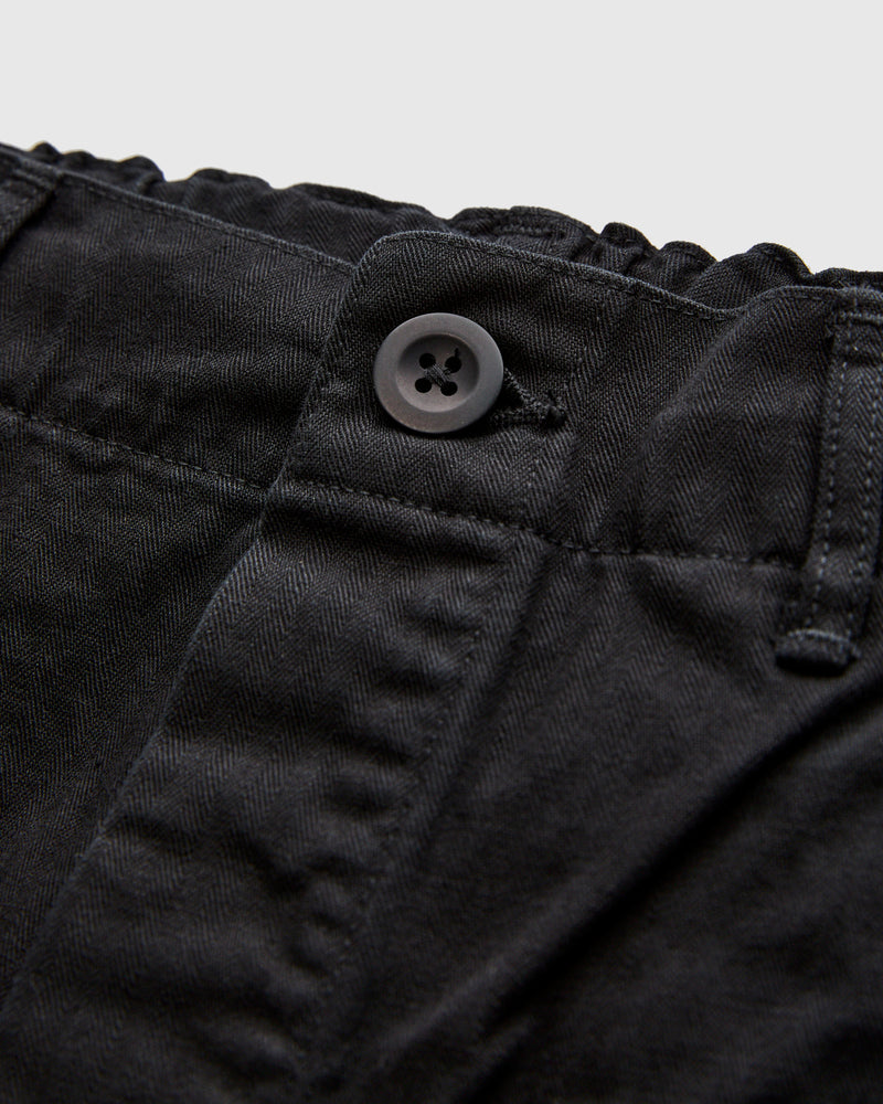 Wide Fit French Work Pants in Black