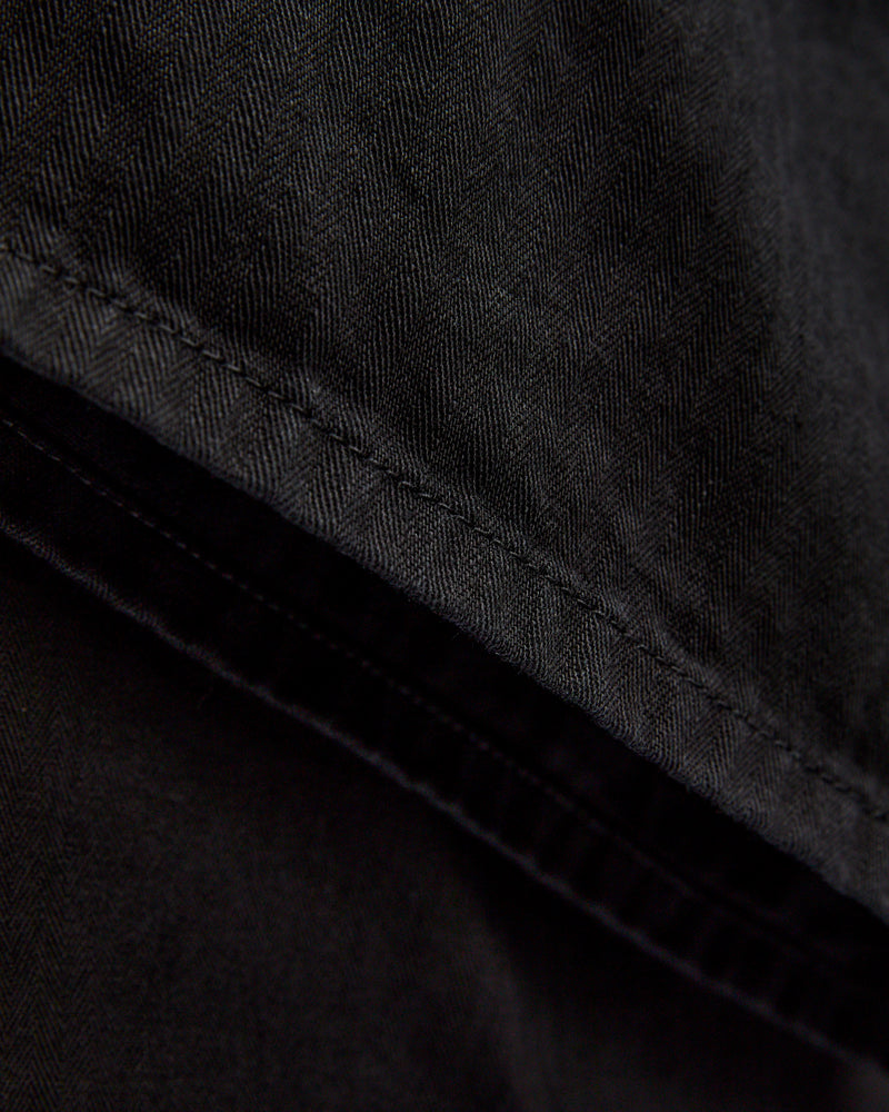 Wide Fit French Work Pants in Black