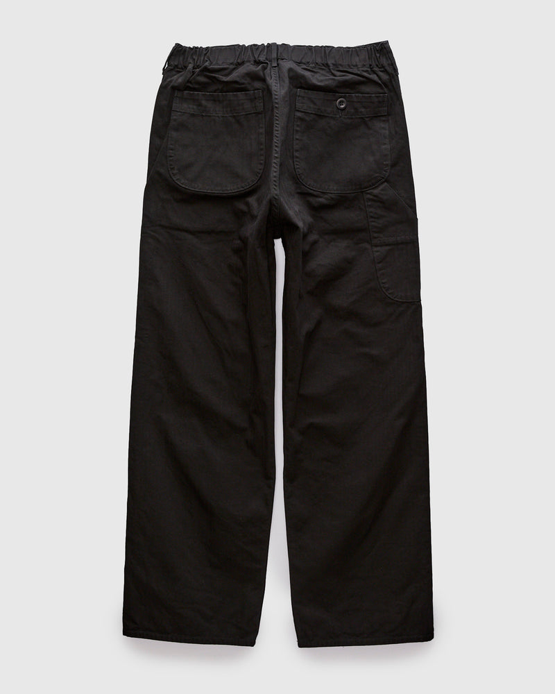 Wide Fit French Work Pants in Black