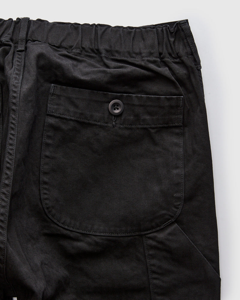 Wide Fit French Work Pants in Black