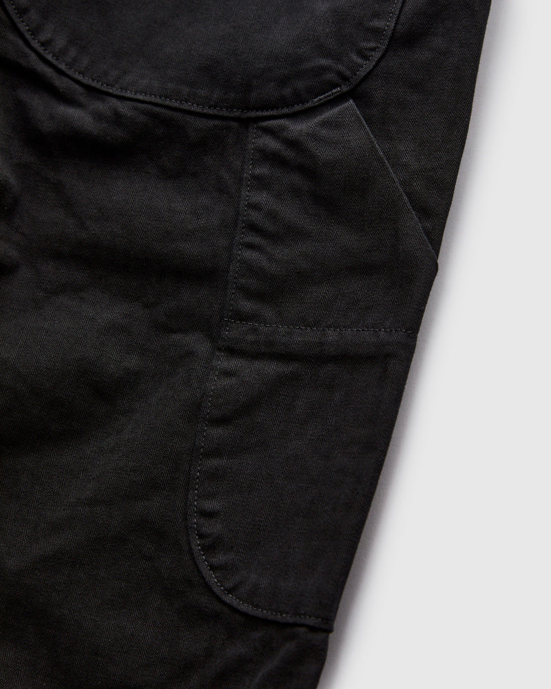 Wide Fit French Work Pants in Black