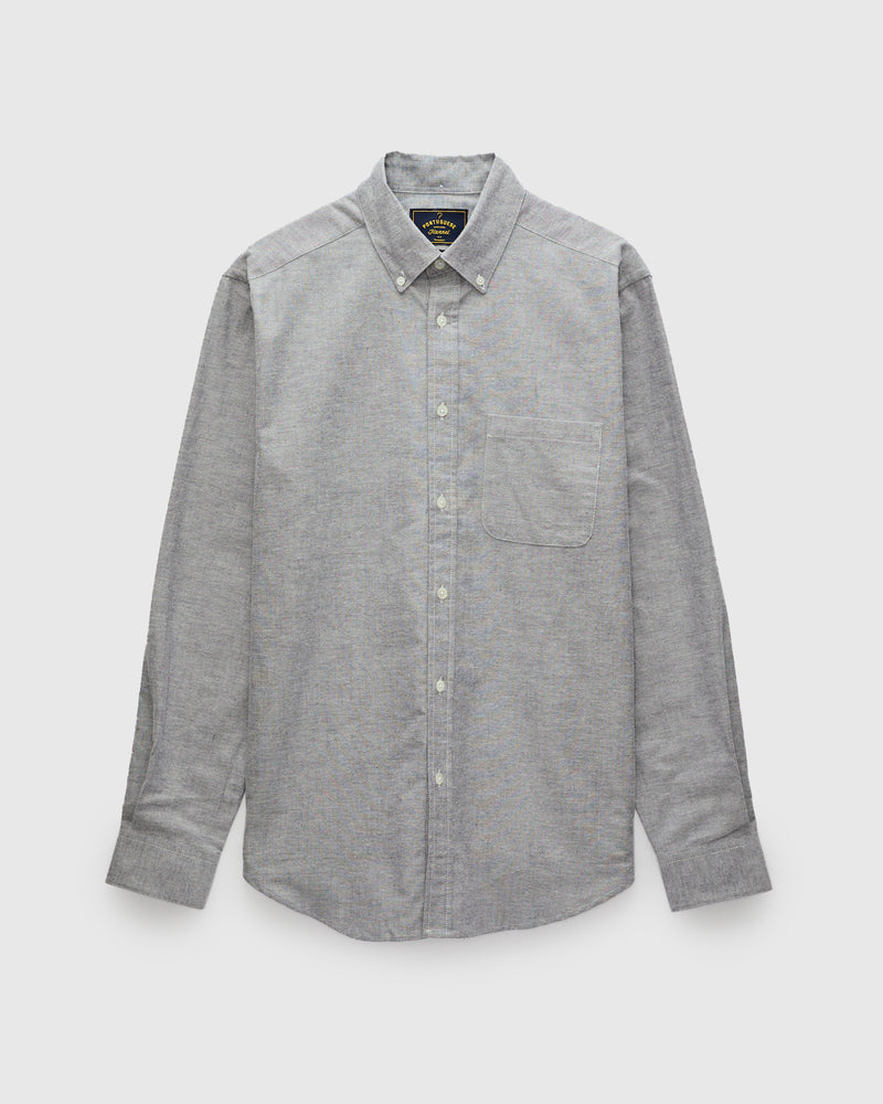 Brushed Oxford Button-Up Shirt in Blue