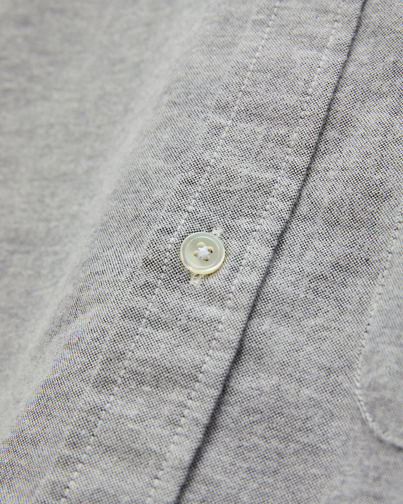 Brushed Oxford Button-Up Shirt in Blue