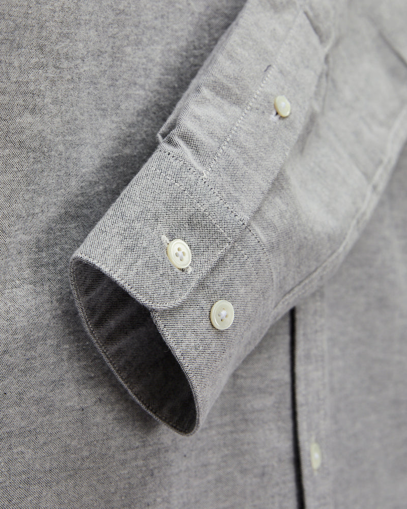 Brushed Oxford Button-Up Shirt in Blue