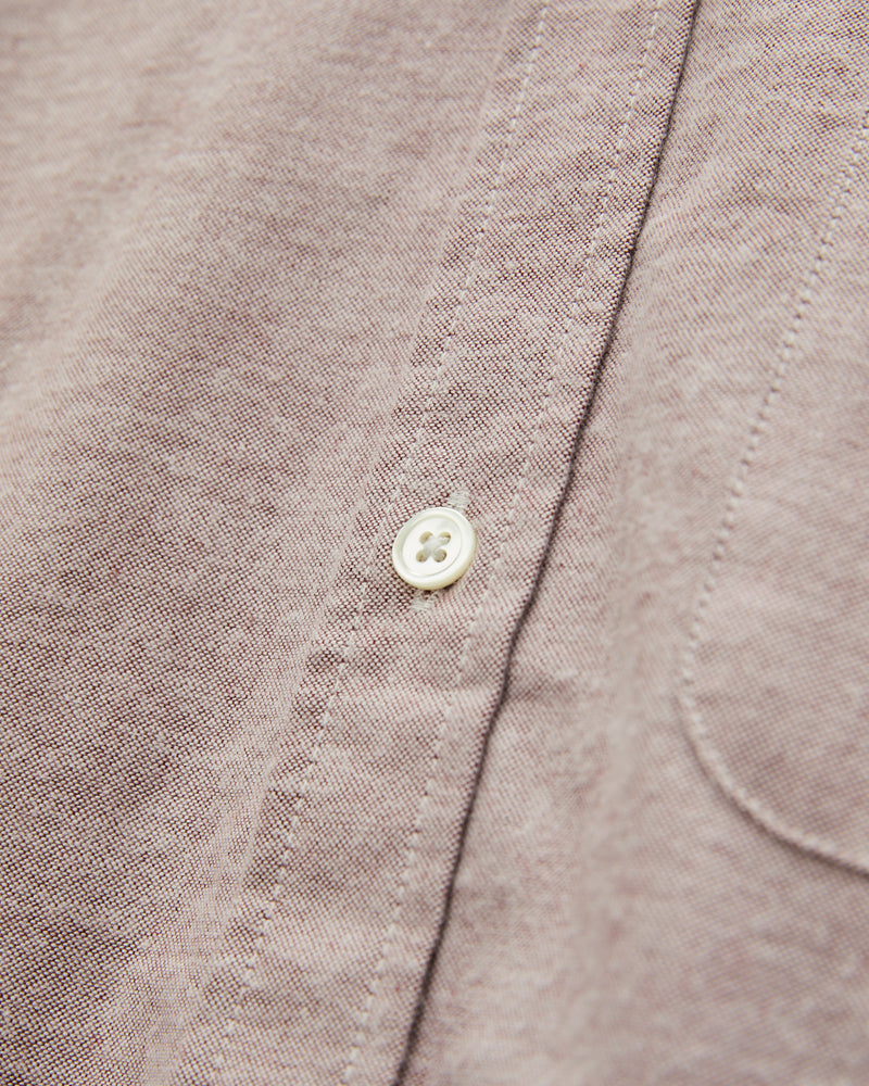Brushed Oxford Button-Up Shirt in Bordeaux