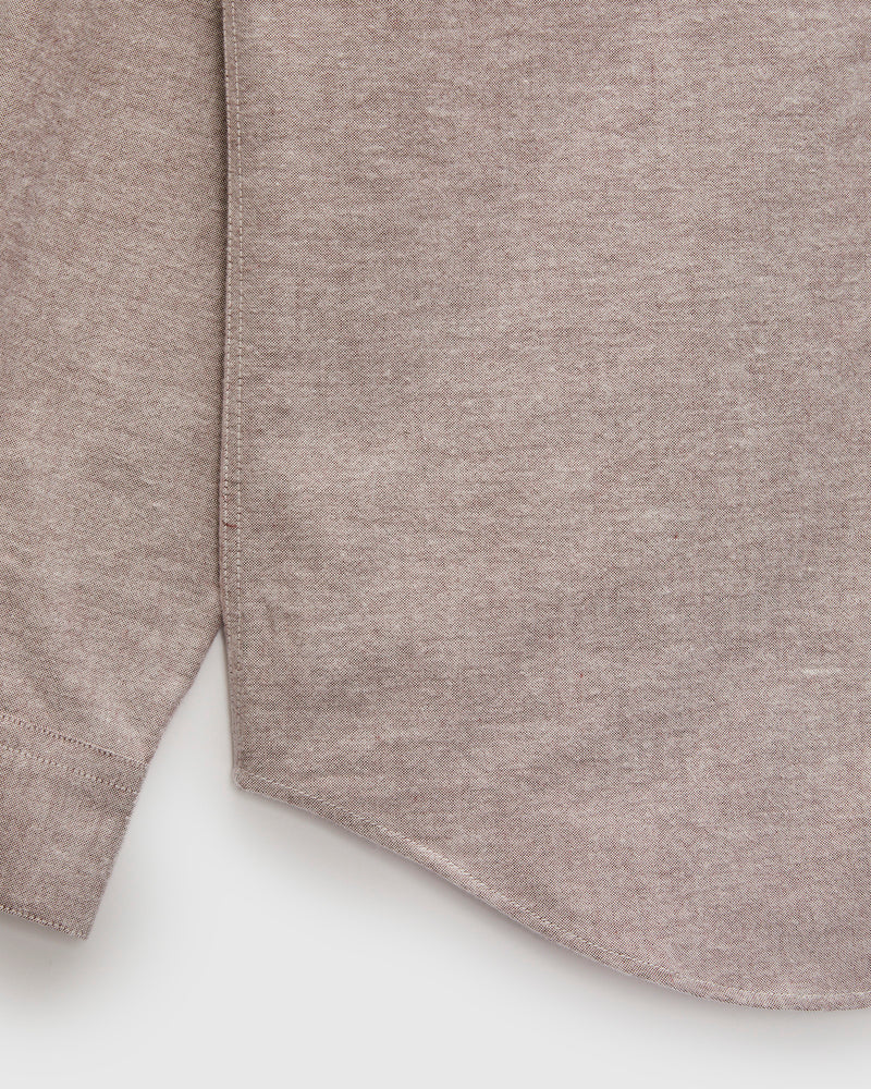 Brushed Oxford Button-Up Shirt in Bordeaux