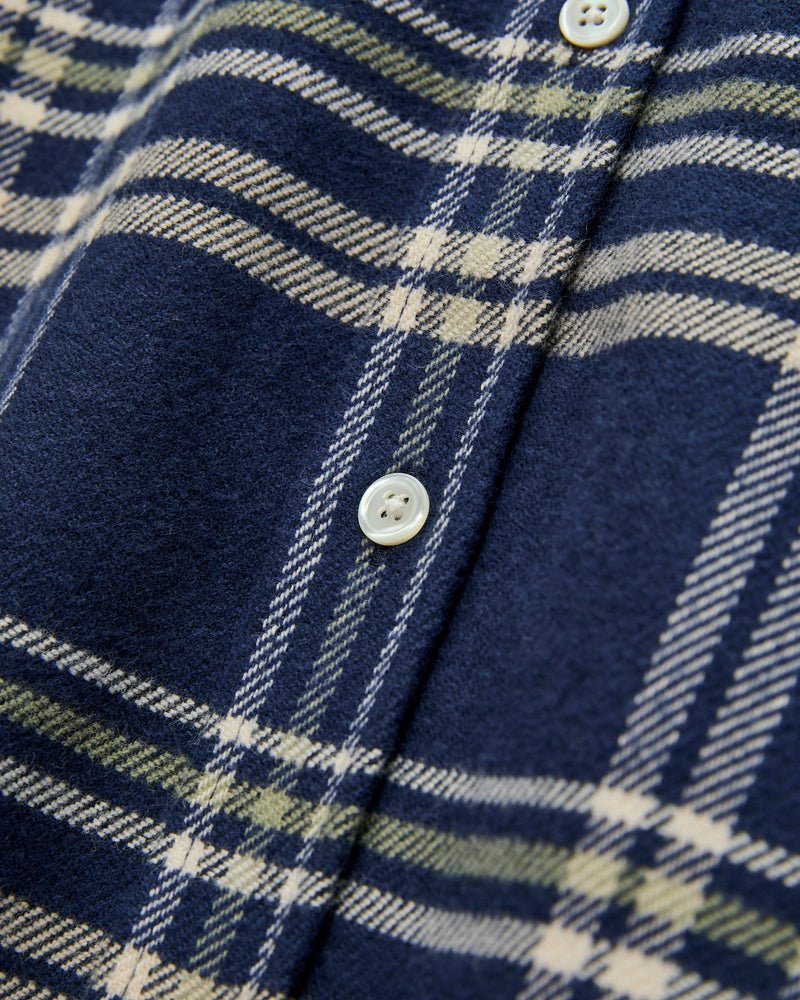 Front Button-Up Shirt in Navy