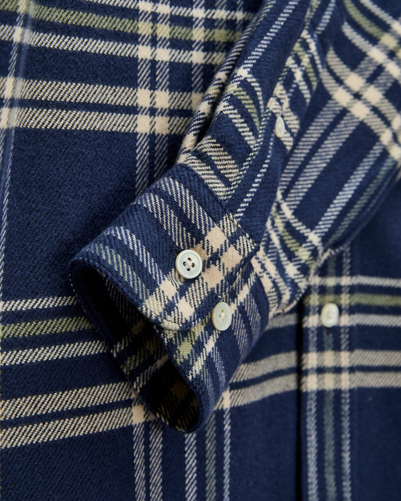 Front Button-Up Shirt in Navy