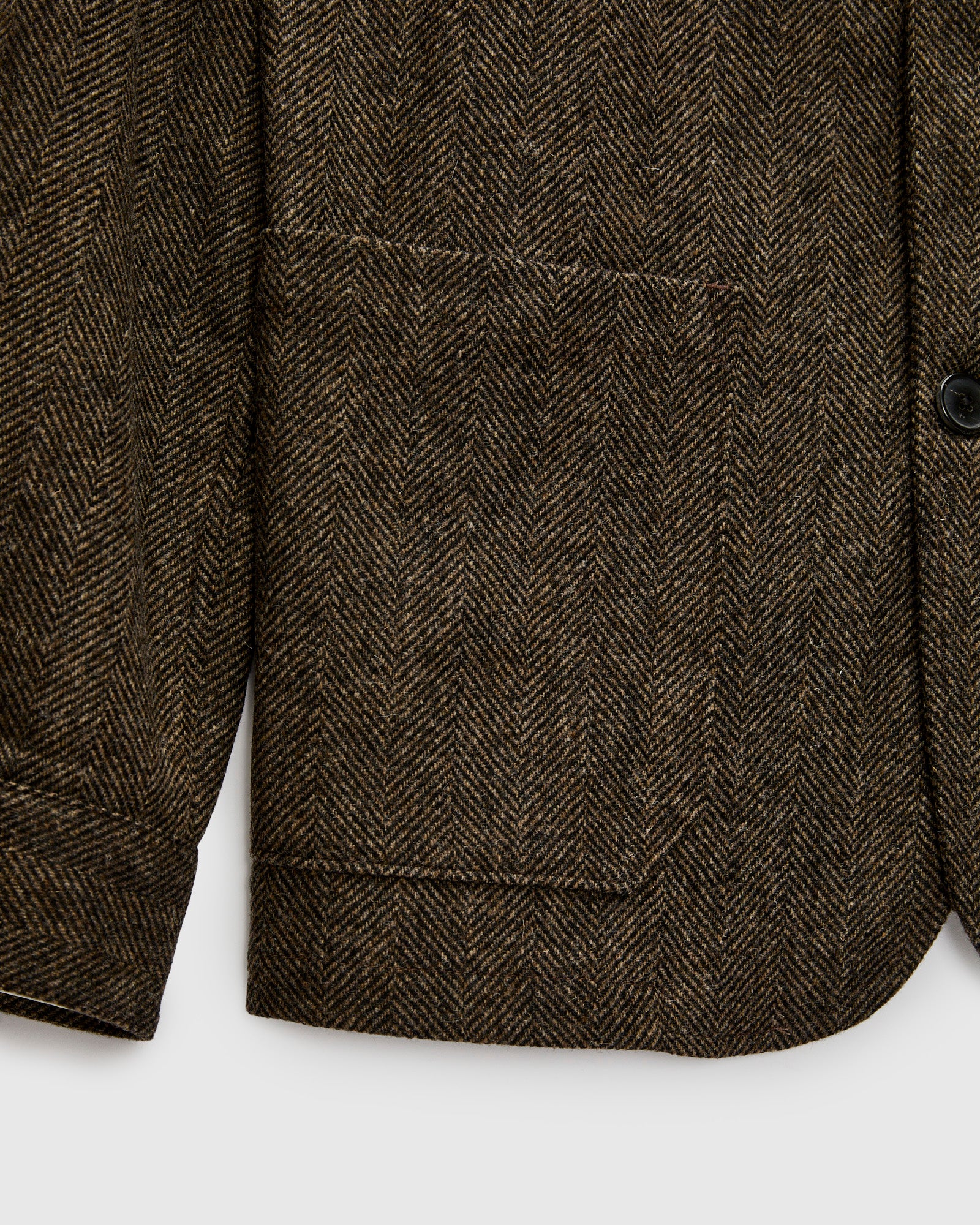 Labura Herringbone Wool Chore Coat in Brown – Blue Owl Workshop