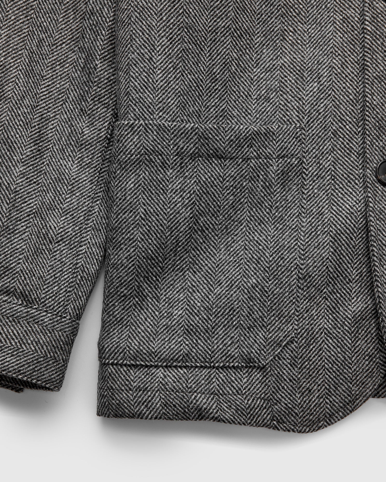 Labura Herringbone Wool Chore Coat in Grey – Blue Owl Workshop