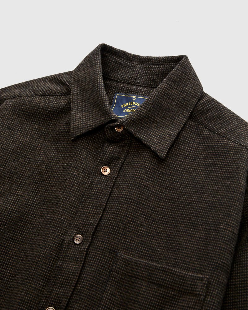 Sounds Button-Up Shirt in Brown