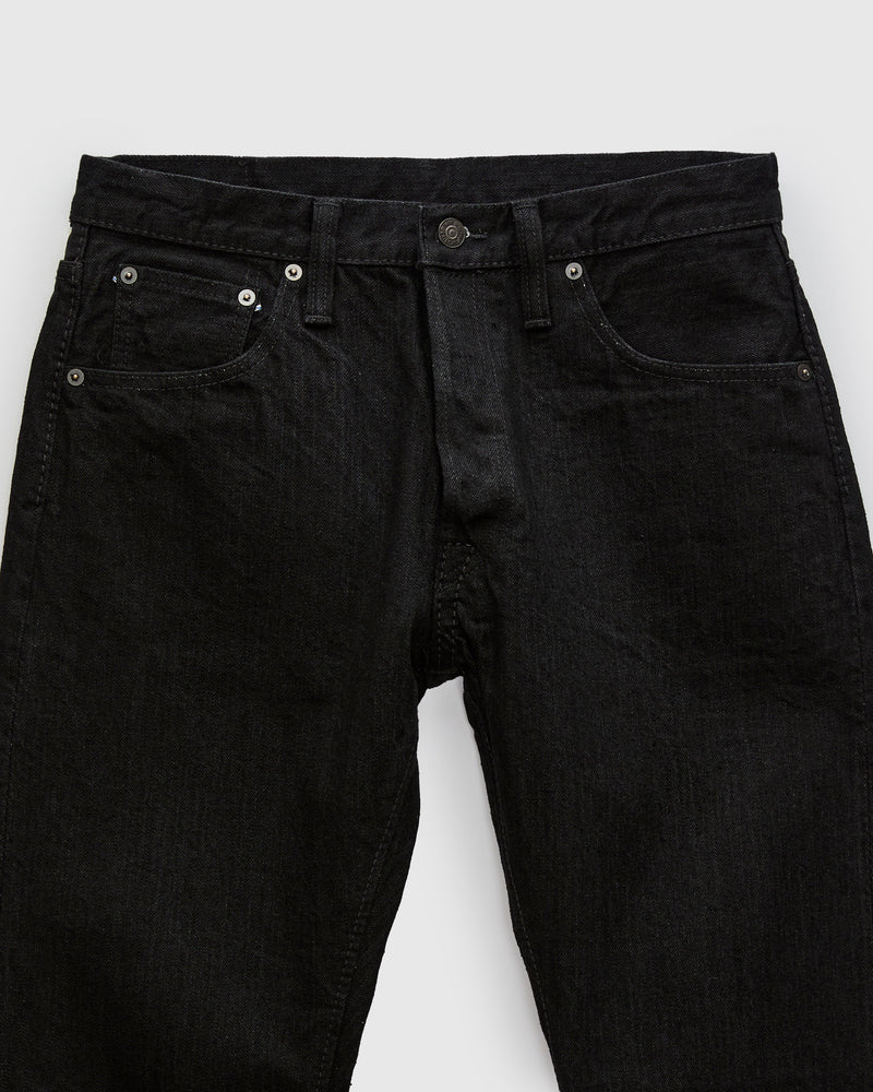 XX-019-BK 14oz Rinsed Double Black Selvedge Denim - Relaxed Tapered Fit