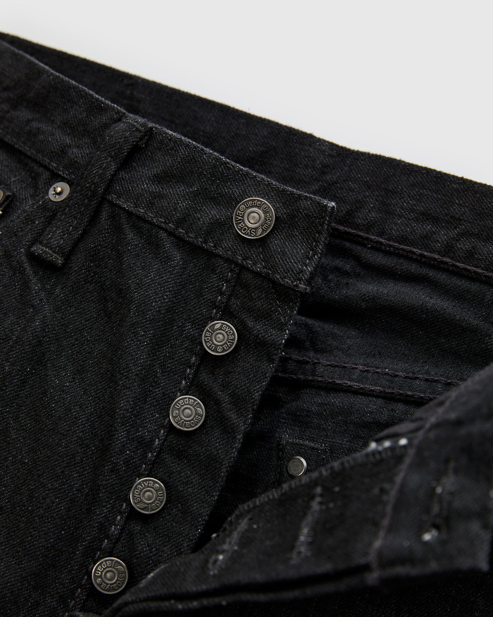 XX-019-BB 14oz Black Unsanforized Selvedge Denim - Relaxed Tapered