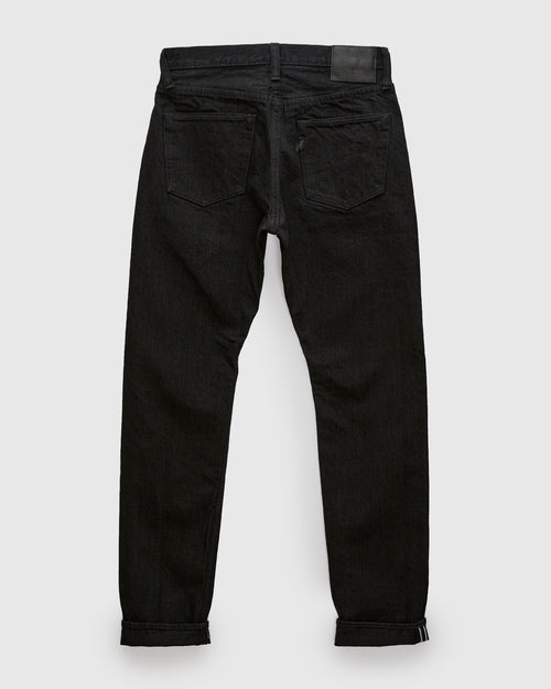 XX-019-BK 14oz Rinsed Double Black Selvedge Denim - Relaxed Tapered Fit