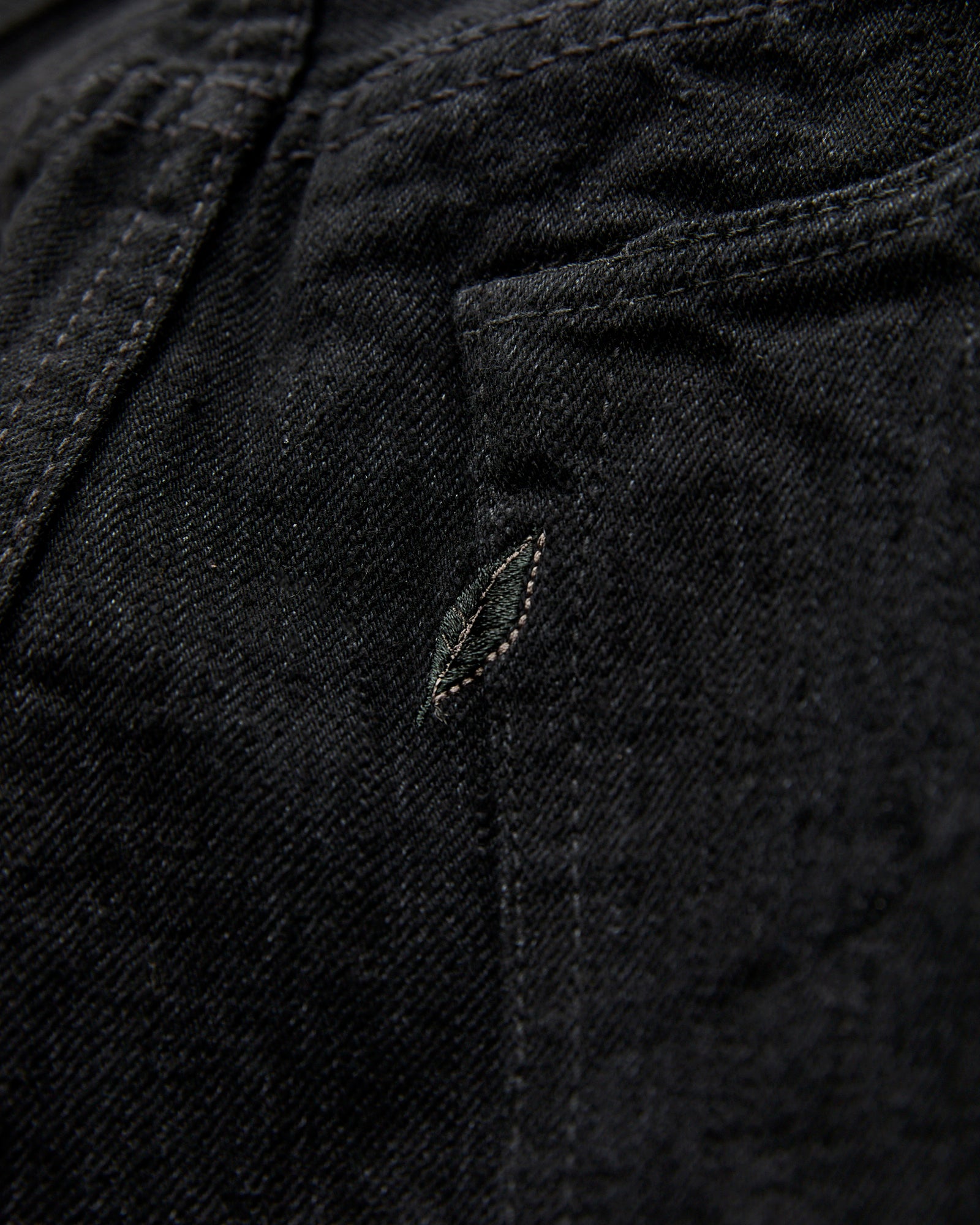 その他 OJ DENIM 34 BLACK XX-019-BB 14oz Black Unsanforized Selvedge Denim - Relaxed Tapered