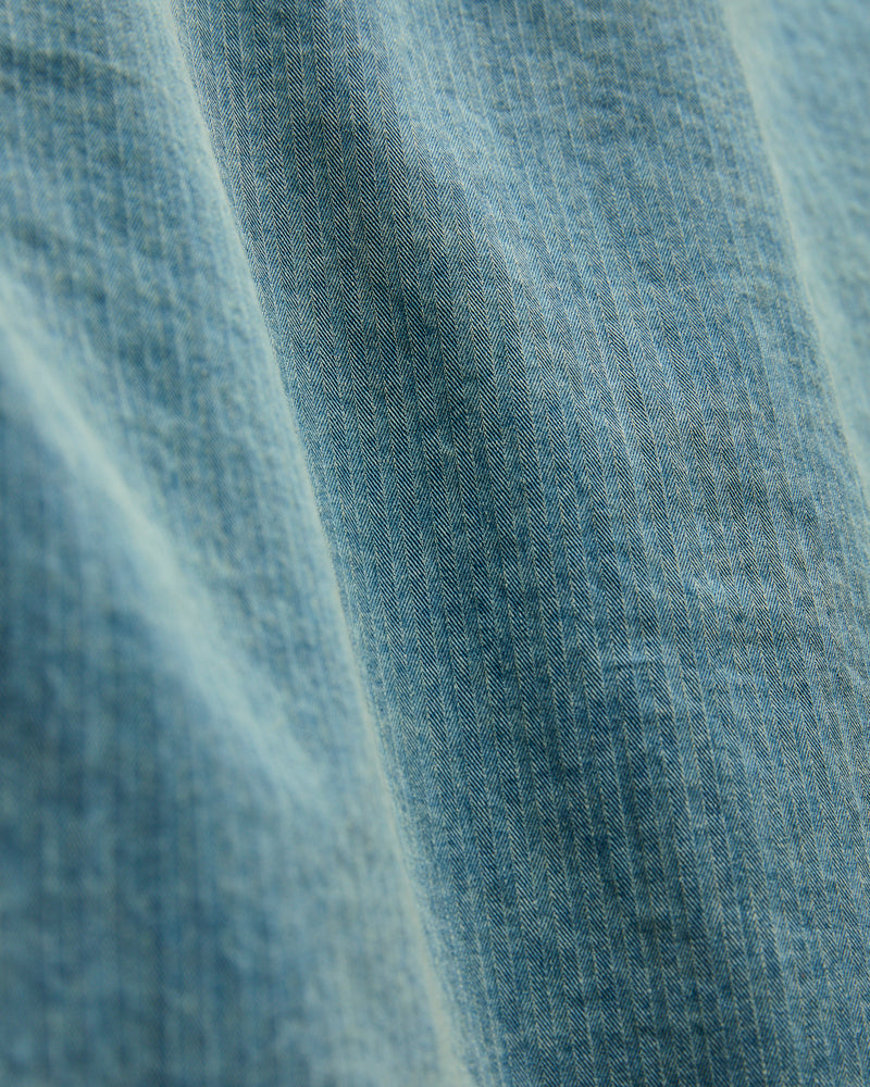 Dockman HBT Workshirt in Faded Indigo