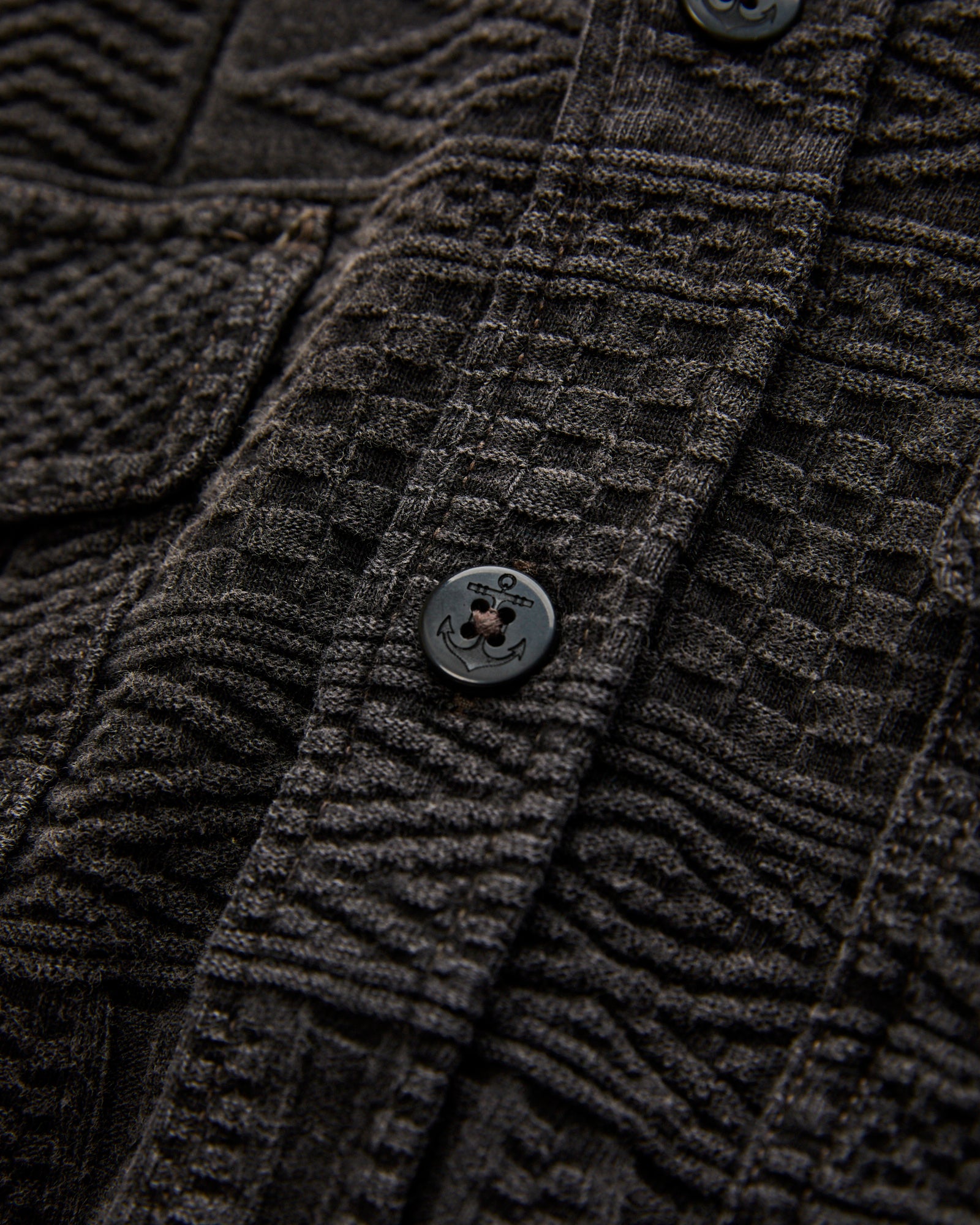 Julius Jacquard Workshirt in Black Indigo – Blue Owl Workshop