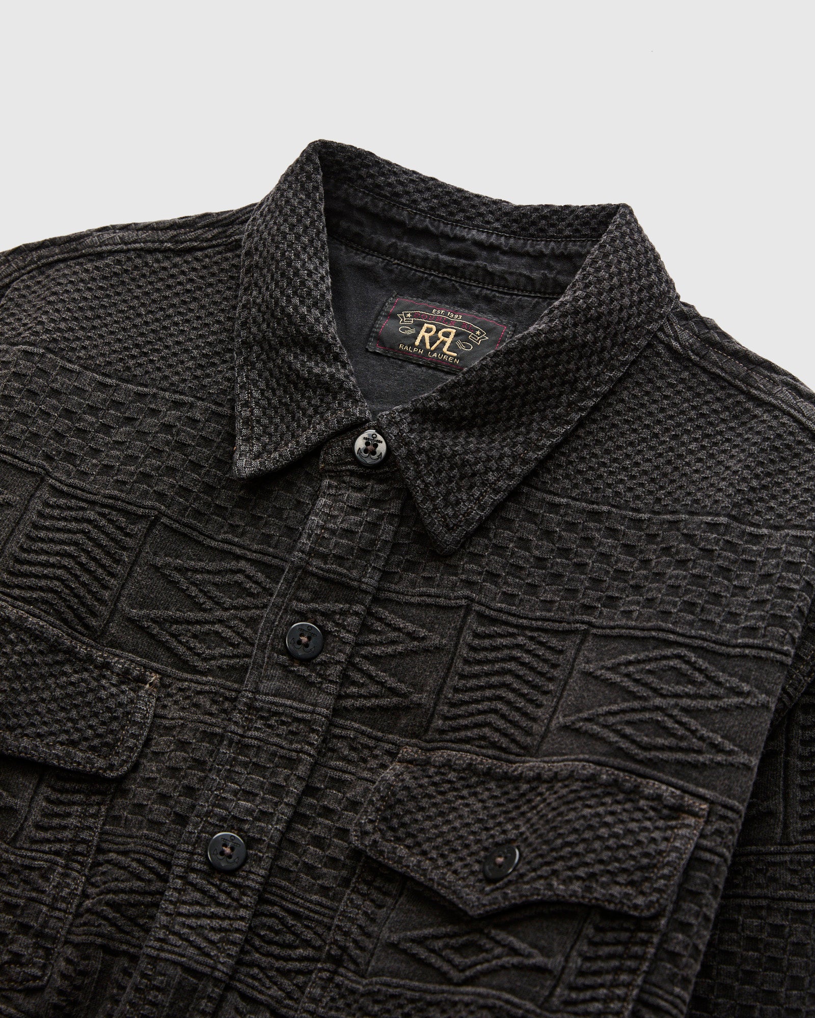 Julius Jacquard Workshirt in Black Indigo – Blue Owl Workshop