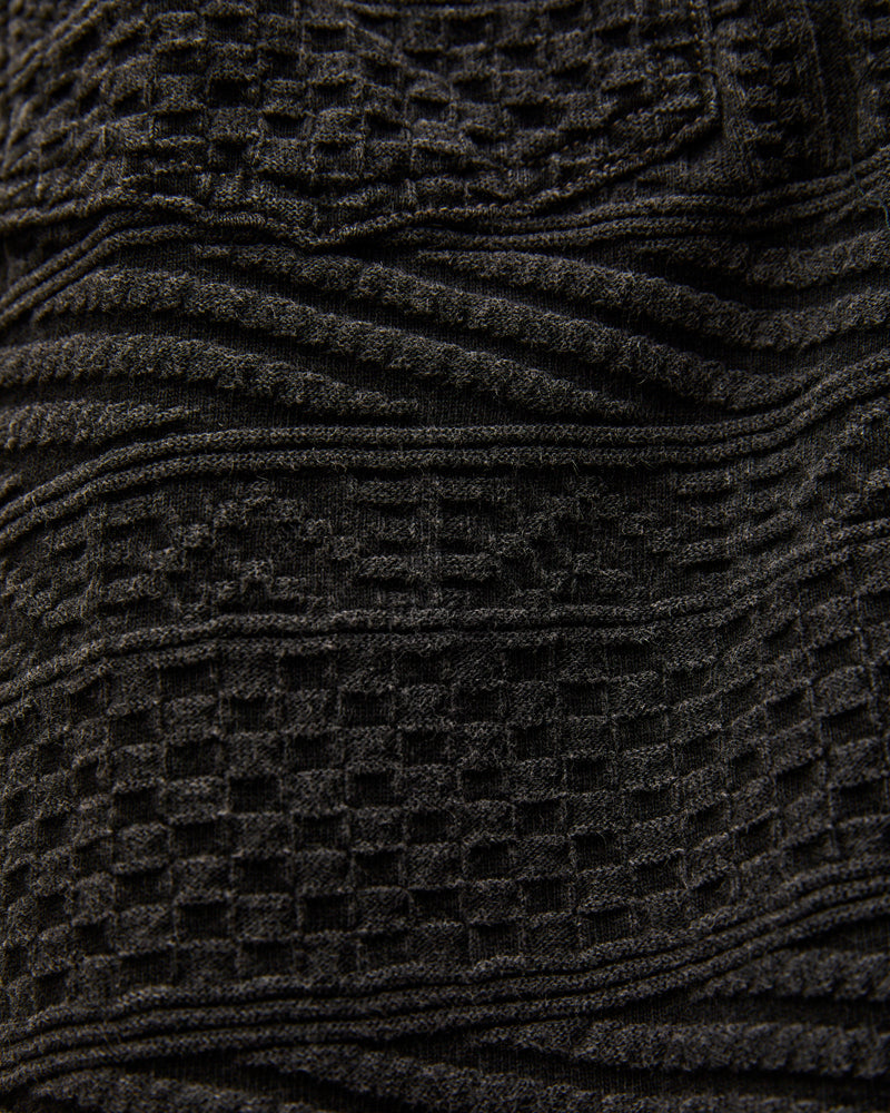 Julius Jacquard Workshirt in Black Indigo