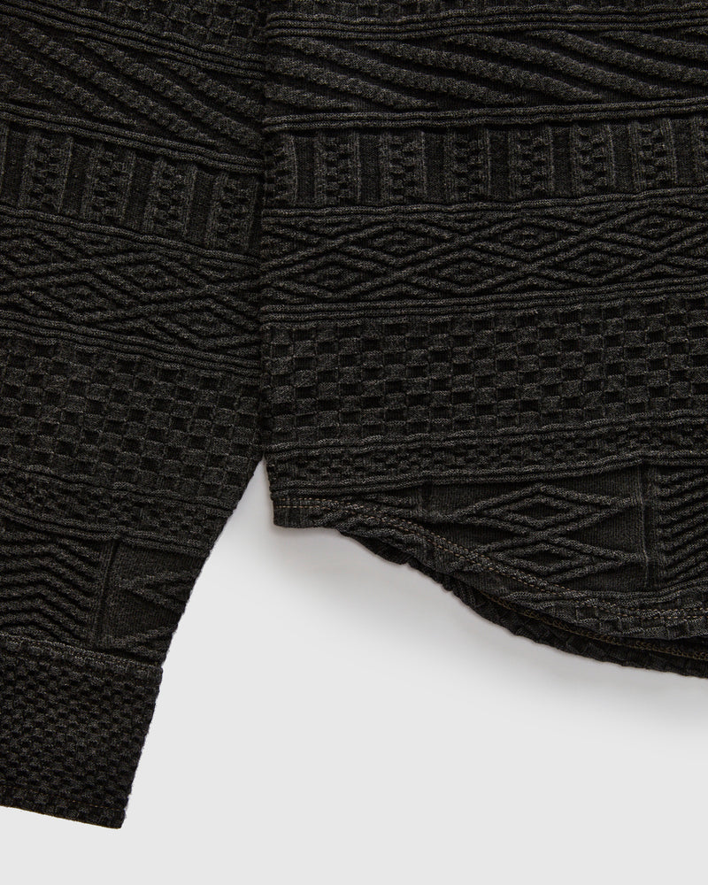 Julius Jacquard Workshirt in Black Indigo