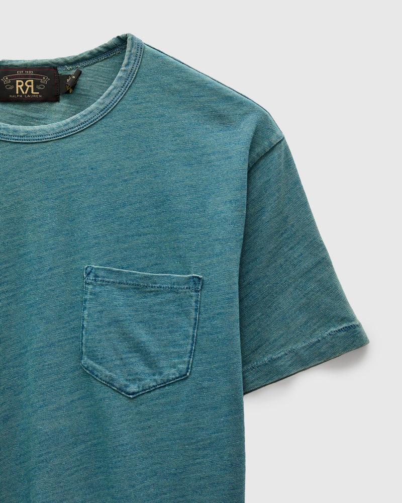 Slub Jersey Pocket T-Shirt in Washed Indigo