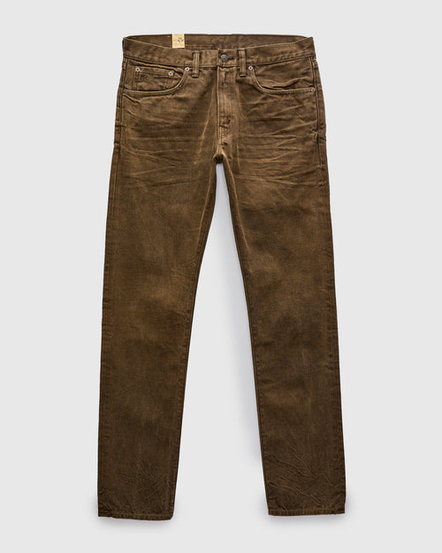 "Distressed Brown" 13.5oz Washed Denim - Slim Fit