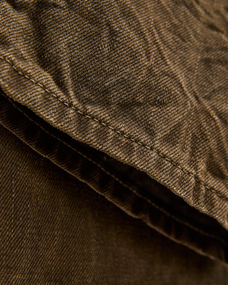 "Distressed Brown" 13.5oz Washed Denim - Slim Fit