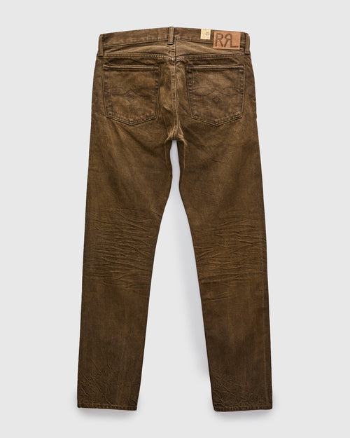 "Distressed Brown" 13.5oz Washed Denim - Slim Fit