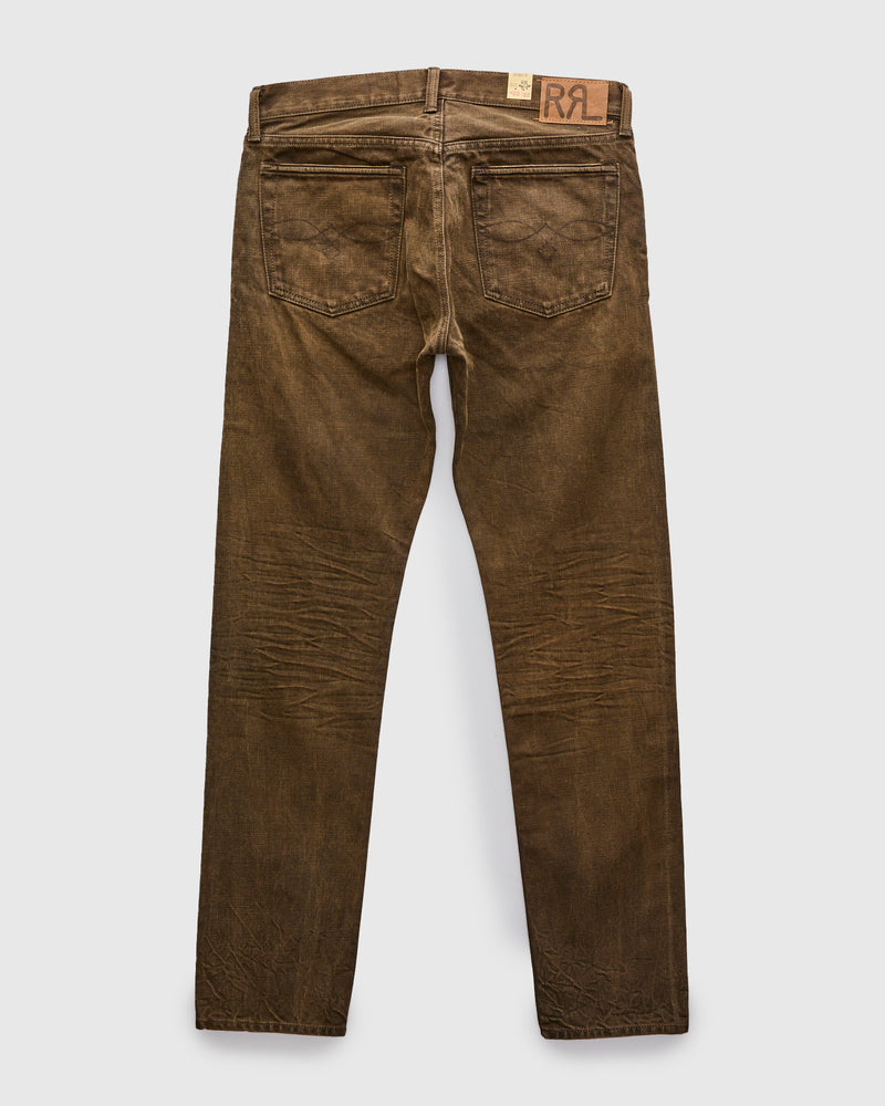 "Distressed Brown" 13.5oz Washed Denim - Slim Fit