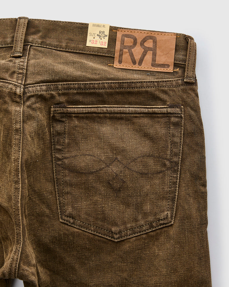 "Distressed Brown" 13.5oz Washed Denim - Slim Fit
