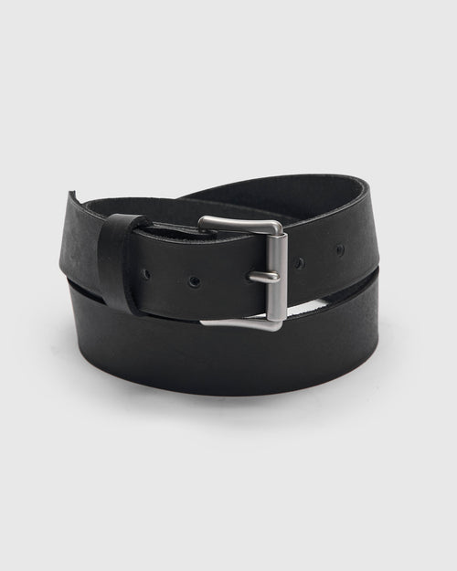 Pioneer Leather Belt in Black