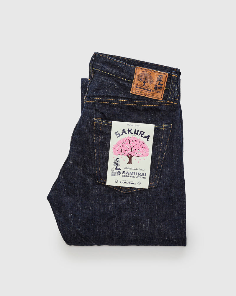 S500AX-SA "Ai-Plus Sakura" 18oz Natural Indigo Selvedge Denim - Regular Straight Fit