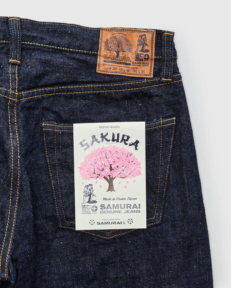 S500AX-SA "Ai-Plus Sakura" 18oz Natural Indigo Selvedge Denim - Regular Straight Fit