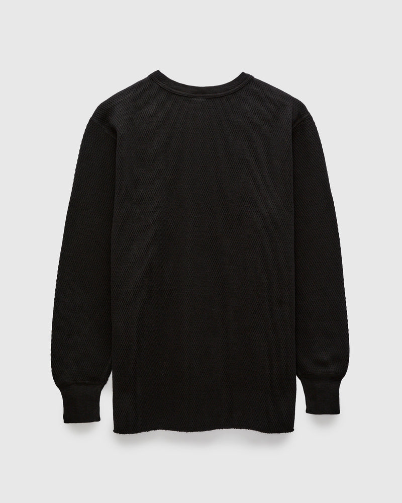 Double Honeycomb Thermal Shirt in Black