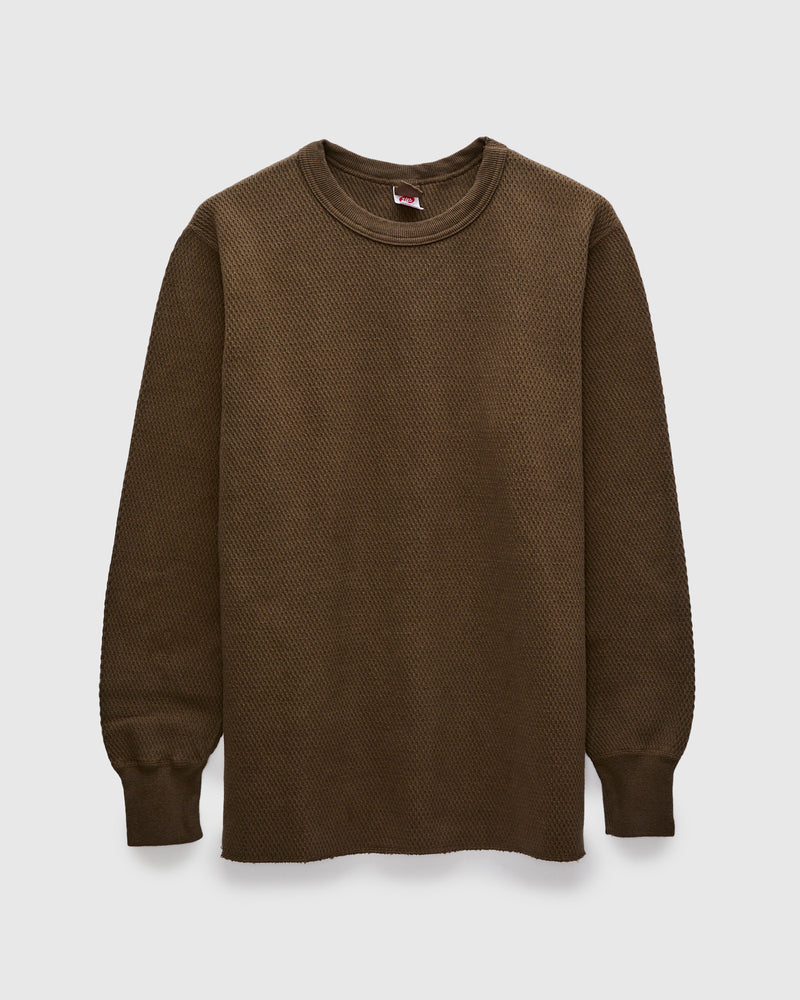 Double Honeycomb Thermal Shirt in Brown