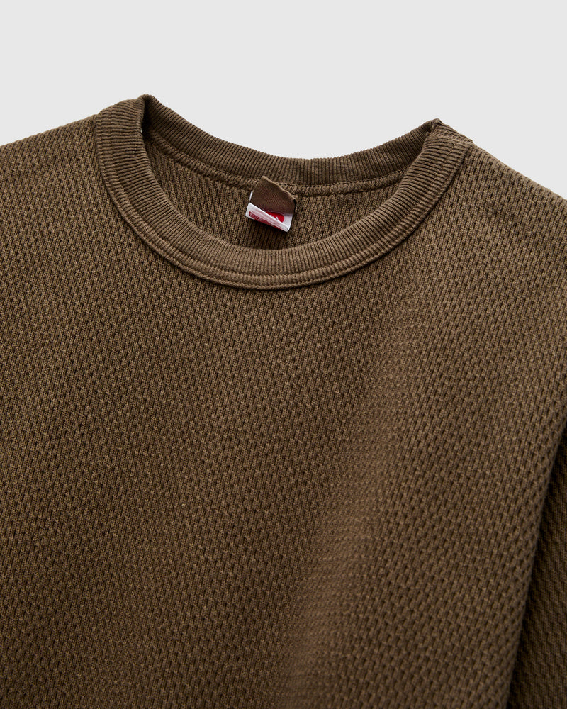 Double Honeycomb Thermal Shirt in Brown