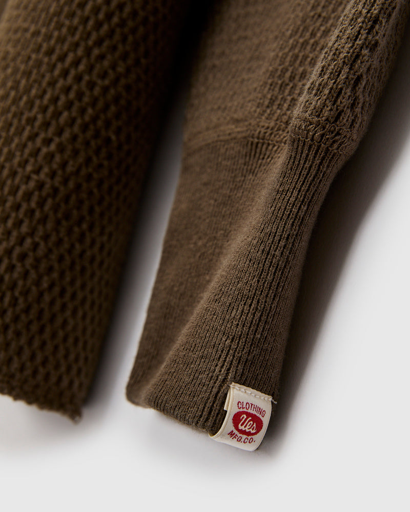 Double Honeycomb Thermal Shirt in Brown