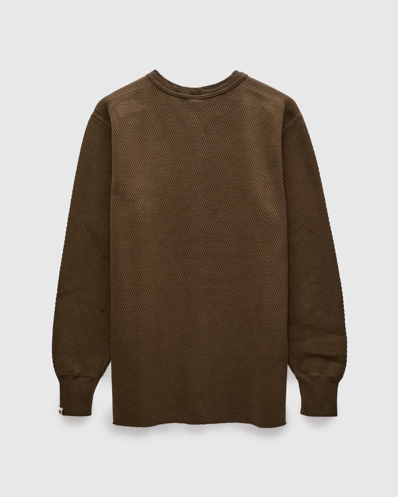 Double Honeycomb Thermal Shirt in Brown