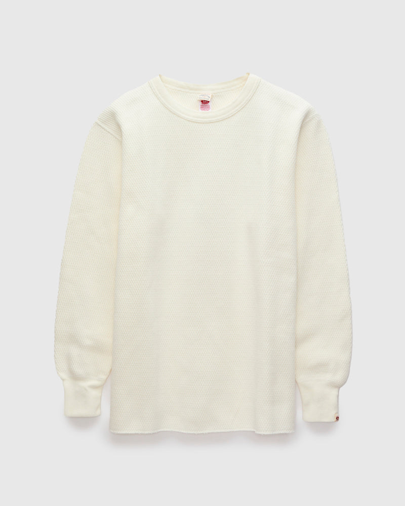 Double Honeycomb Thermal Shirt in Off White