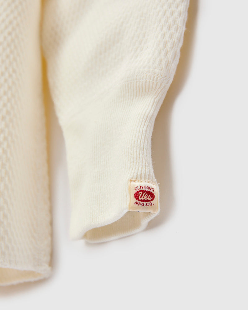 Double Honeycomb Thermal Shirt in Off White