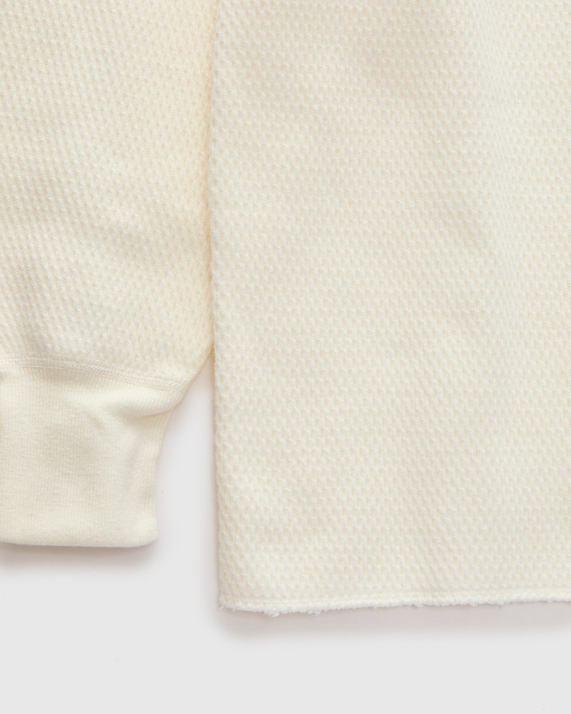 Double Honeycomb Thermal Shirt in Off White