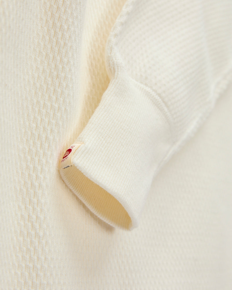 Double Honeycomb Thermal Shirt in Off White