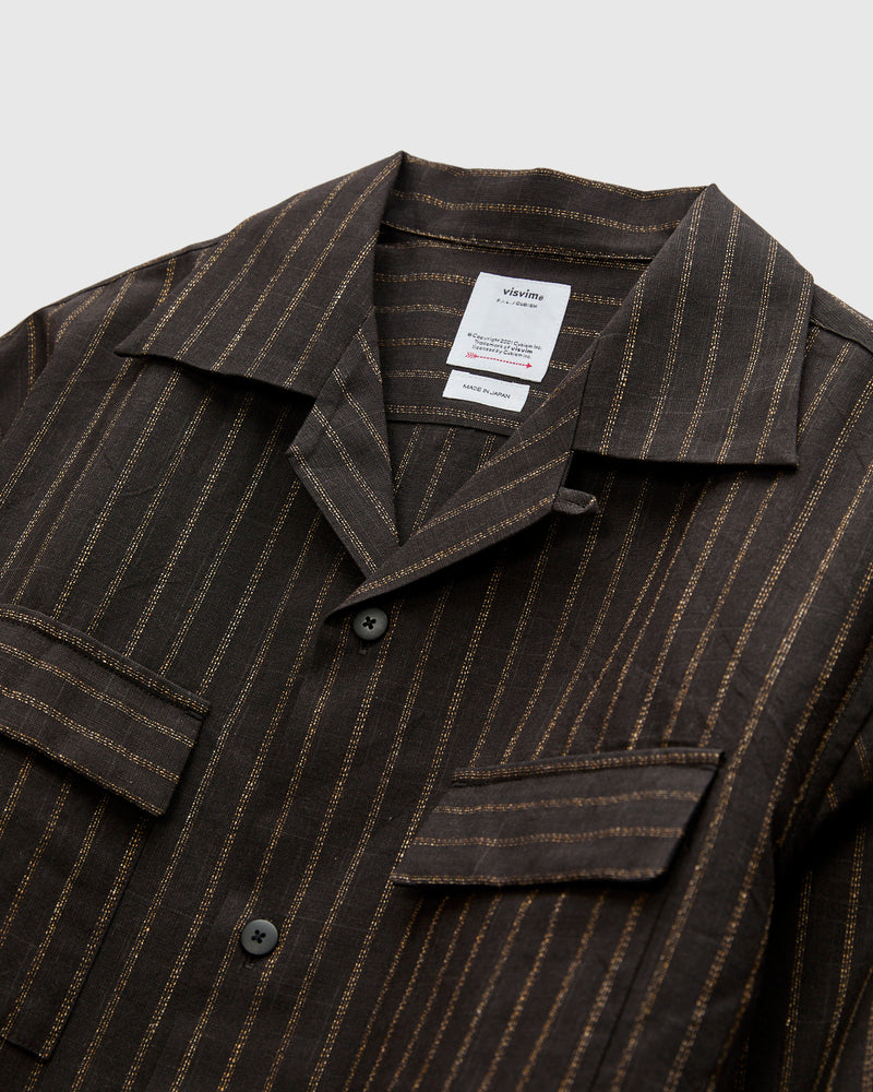 Keesey Shirt Stripes LS in Black